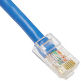 CAT5e Network Ethernet Patch Cord Bootless, RJ45, Stranded, 350 MHz, UTP, Pure Bare Copper Wire, 24 AWG, Ethernet Patch Cable, Blue