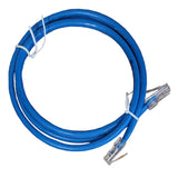 CAT5e Network Ethernet Patch Cord Bootless, RJ45, Stranded, 350 MHz, UTP, Pure Bare Copper Wire, 24 AWG, Ethernet Patch Cable, Blue