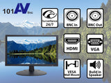 101AV [MT-G4K185] 18.5" 4K/8M Ultra HD Security Monitor, HDMI (up to Ultra HD 4K/8MP 3840x2160),VGA & BNC Input/ BNC Output Build in Speaker Audio Video Display VESA Compatible for CCTV DVR Home Office Surveillance 24/7